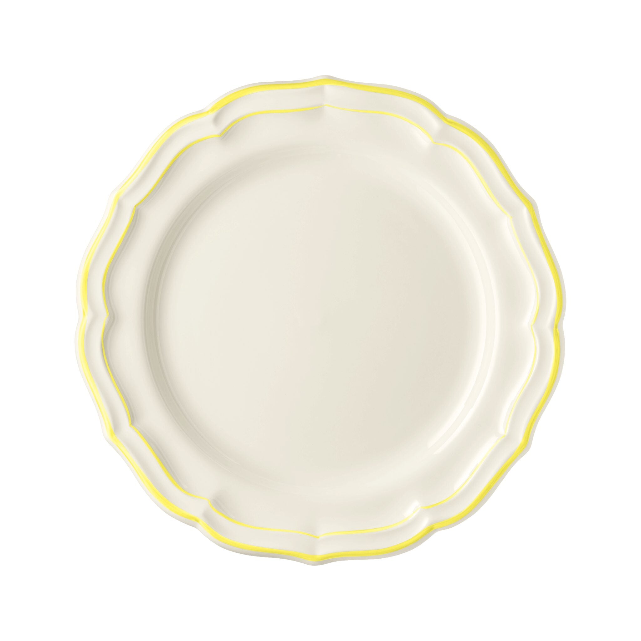Gien Set of 4 Dinner Plates - Filet Lemon