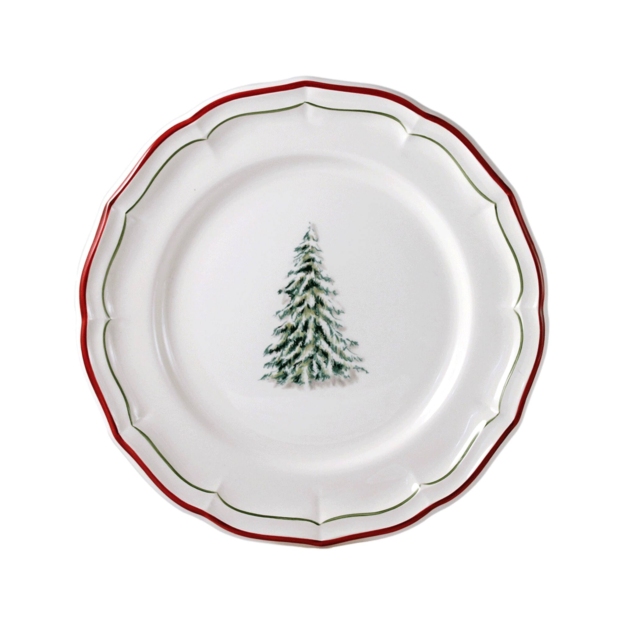 Gien Set of 4 Dinner Plates - Filet Noël