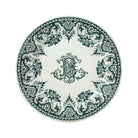 Gien Set of 4 Dinner Plates Monogramme - Les Dépareillées Green