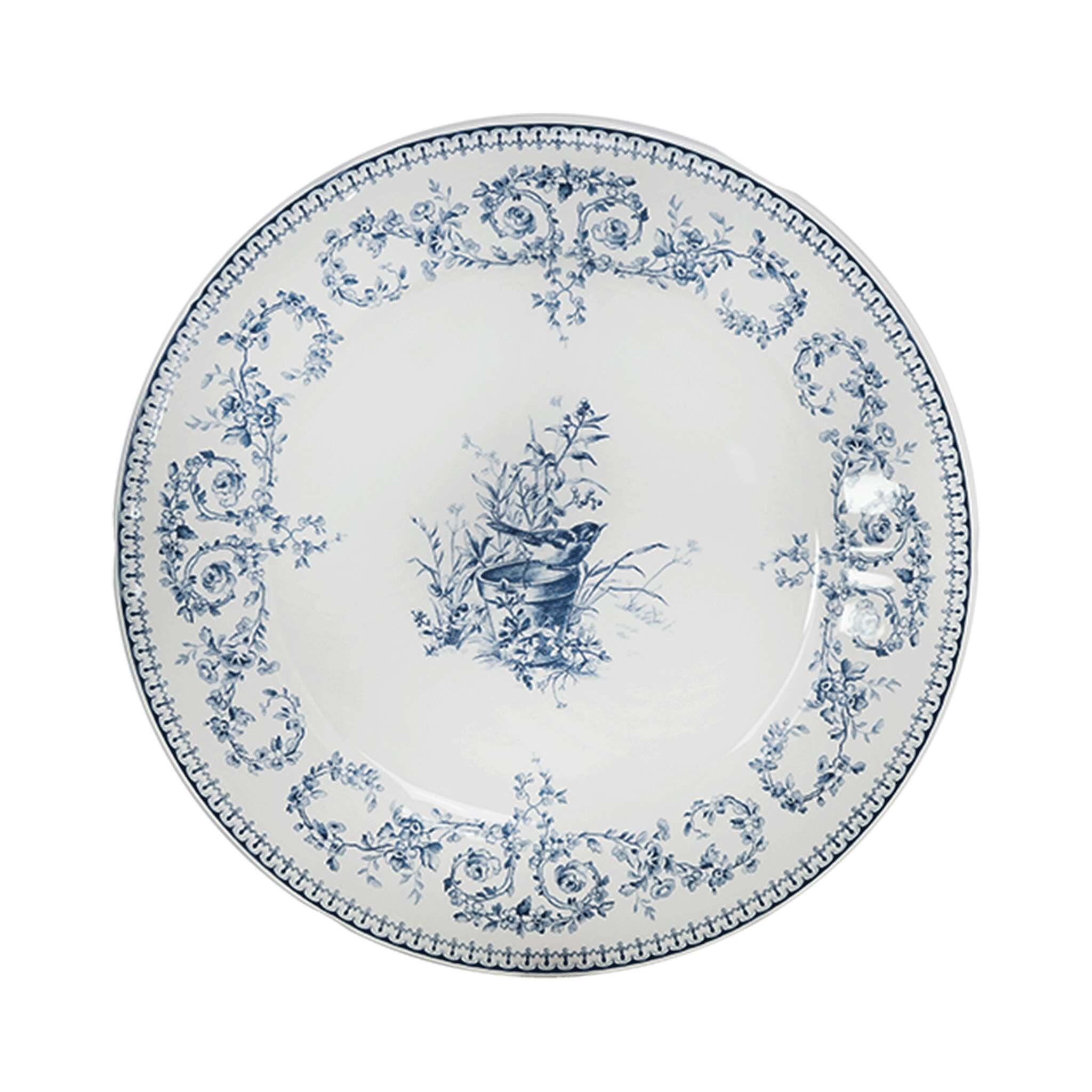 Gien Set of 4 Dinner Plates Oiseau - Les Dépareillées Blue