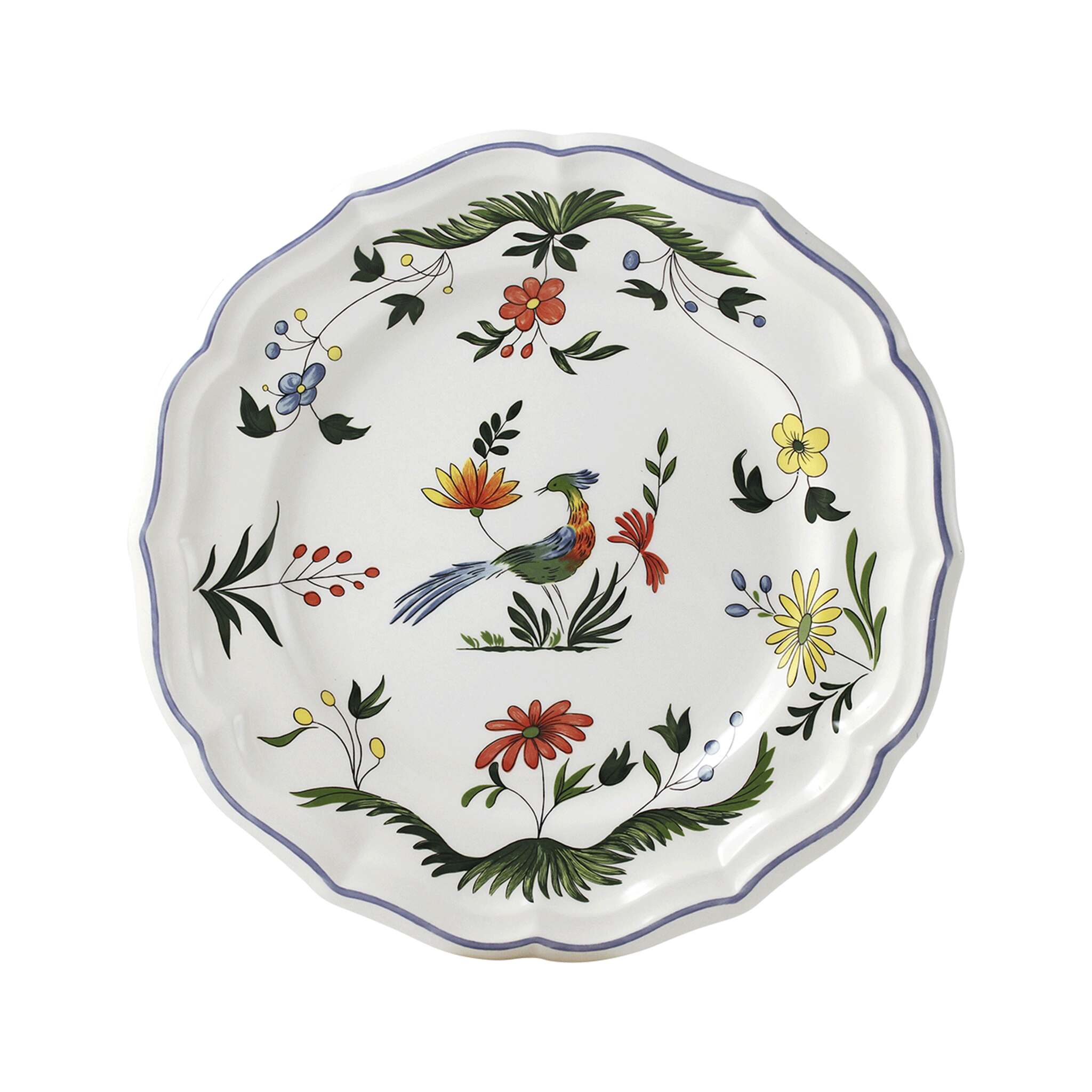 Gien Set of 4 Dinner Plates - Oiseaux De Paradis