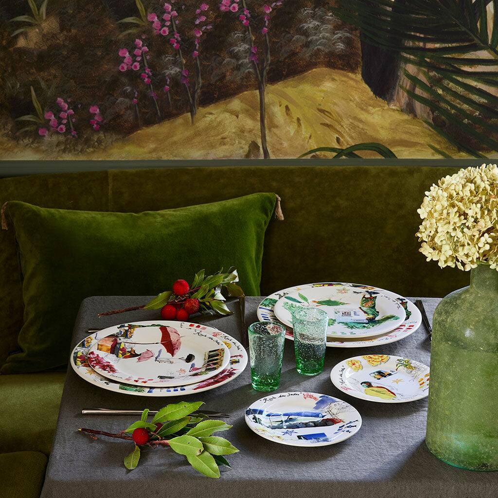 Gien Set of 4 Dinner Plates - Route Des Indes, alternate view