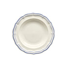 Gien Set of 4 Rim Soups - Filet Blue Soup Plates & Rimmed Soup Bowl