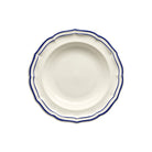 Gien Set of 4 Rim Soups - Filet Cobalt Soup Plates & Rimmed Soup Bowl
