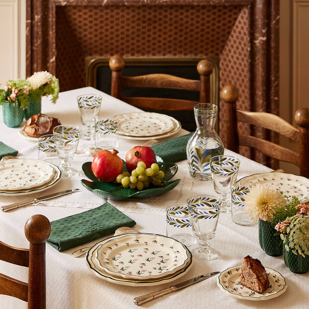 Gien Set of 4 Rim Soups - Herbier Du Paradis Soup Plates & Rimmed Soup Bowl, alternate view