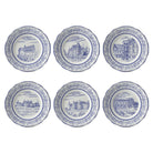 Gien Set of 6 Assorted Dessert Plates - Châteaux De La Loire