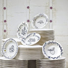 Gien Set of 6 Assorted Rim Soups - L'Archipel Sentimental Soup Plates & Rimmed Soup Bowl