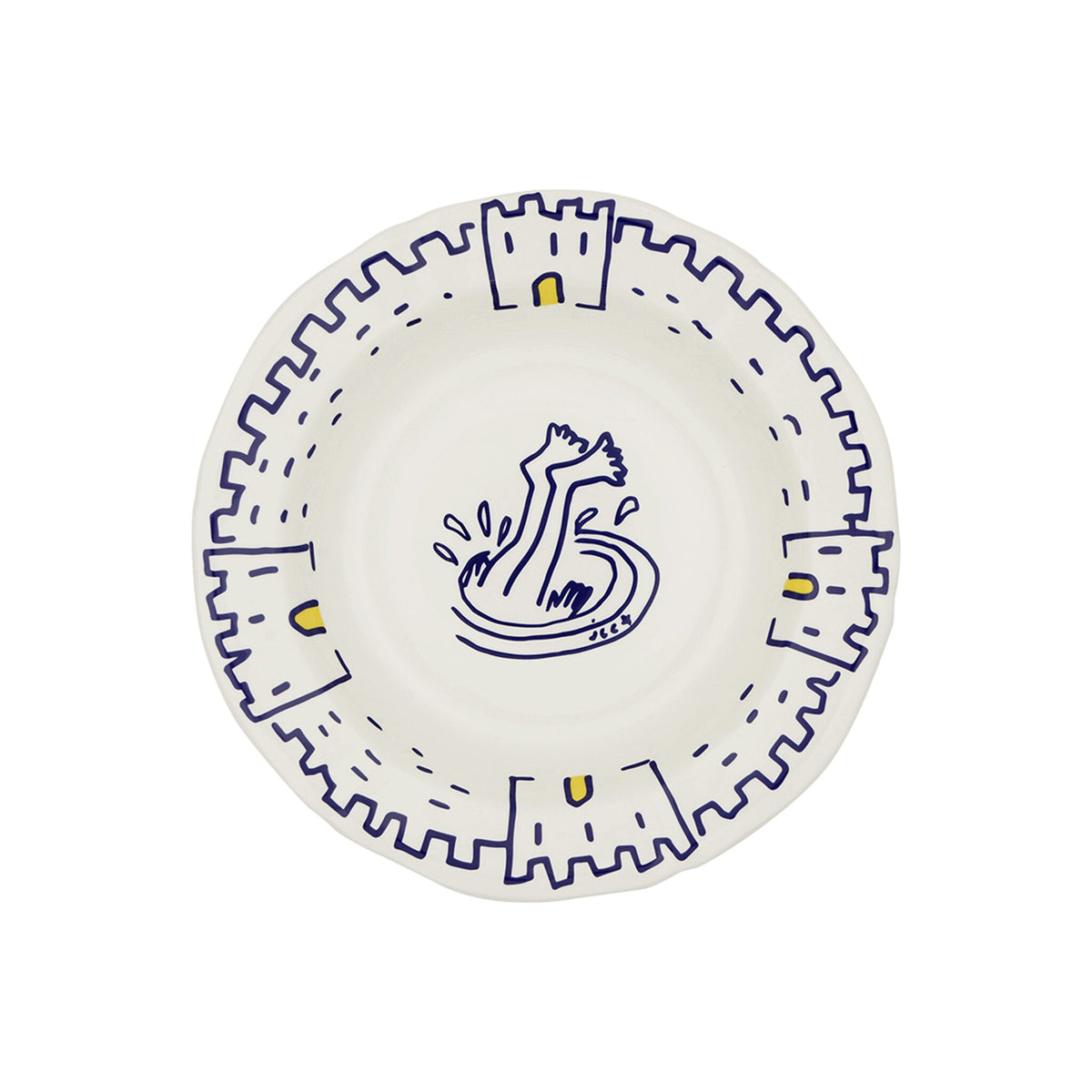 Gien Set of 6 Assorted Rim Soups - L'Archipel Sentimental Soup Plates & Rimmed Soup Bowl, alternate view