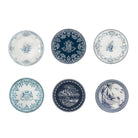 Gien Set of 6 Coasters Assorted - Les Dépareillées Blue