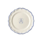 Gien Set of 6 Dessert Plates A - Filet Blue Monogram