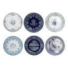 Gien Set of 6 Dessert Plates Assorted - Les Dépareillées Blue