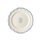 Gien Set of 6 Dessert Plates B - Filet Blue Monogram