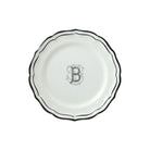 Gien Set of 6 Dessert Plates B - Filet Midnight Monogram
