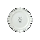 Gien Set of 6 Dessert Plates C - Filet Midnight Monogram
