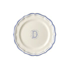 Gien Set of 6 Dessert Plates D - Filet Blue Monogram
