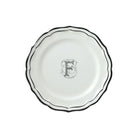 Gien Set of 6 Dessert Plates F - Filet Midnight Monogram