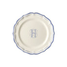 Gien Set of 6 Dessert Plates H - Filet Blue Monogram