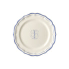 Gien Set of 6 Dessert Plates I - Filet Blue Monogram
