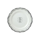 Gien Set of 6 Dessert Plates I - Filet Midnight Monogram