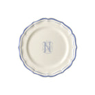 Gien Set of 6 Dessert Plates N - Filet Blue Monogram
