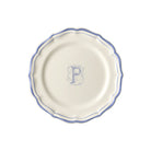 Gien Set of 6 Dessert Plates P - Filet Blue Monogram