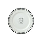 Gien Set of 6 Dessert Plates U - Filet Midnight Monogram