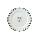 Gien Set of 6 Dessert Plates V - Filet Midnight Monogram