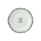 Gien Set of 6 Dessert Plates X - Filet Midnight Monogram