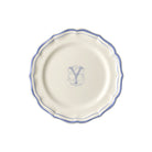 Gien Set of 6 Dessert Plates Y - Filet Blue Monogram