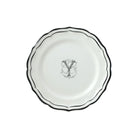 Gien Set of 6 Dessert Plates Y - Filet Midnight Monogram