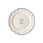 Gien Set of 6 Dessert Plates Z - Filet Blue Monogram