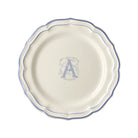 Gien Set of 6 Dinner Plates A - Filet Blue Monogram