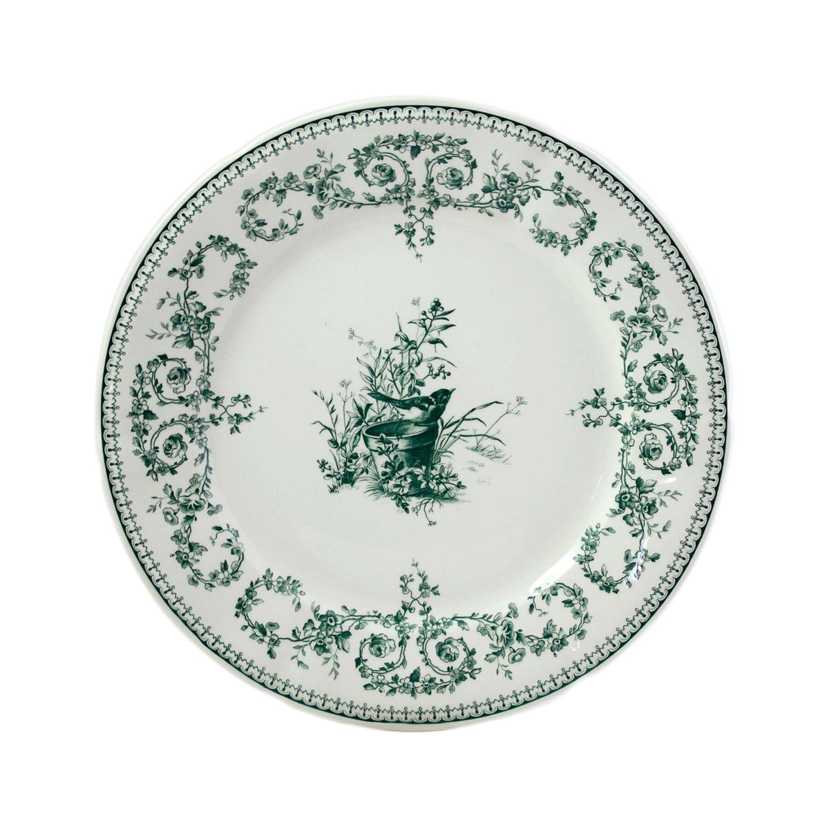 Gien Set of 6 Dinner Plates Assorted - Les Dépareillées Green, alternate view