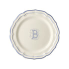 Gien Set of 6 Dinner Plates B - Filet Blue Monogram