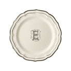 Gien Set of 6 Dinner Plates E - Filet Midnight Monogram