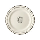 Gien Set of 6 Dinner Plates G - Filet Midnight Monogram