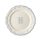 Gien Set of 6 Dinner Plates H - Filet Blue Monogram