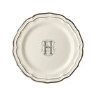 Gien Set of 6 Dinner Plates H - Filet Midnight Monogram