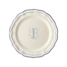 Gien Set of 6 Dinner Plates I - Filet Blue Monogram
