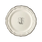 Gien Set of 6 Dinner Plates J - Filet Midnight Monogram
