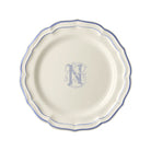 Gien Set of 6 Dinner Plates N - Filet Blue Monogram