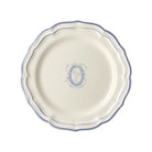 Gien Set of 6 Dinner Plates O - Filet Blue Monogram