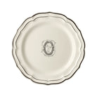 Gien Set of 6 Dinner Plates O - Filet Midnight Monogram