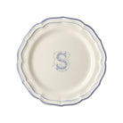 Gien Set of 6 Dinner Plates S - Filet Blue Monogram