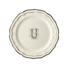 Gien Set of 6 Dinner Plates U - Filet Midnight Monogram