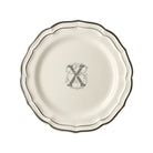 Gien Set of 6 Dinner Plates X - Filet Midnight Monogram