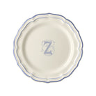 Gien Set of 6 Dinner Plates Z - Filet Blue Monogram