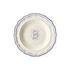 Gien Set of 6 Rim Soups B - Filet Blue Monogram Soup Plates & Rimmed Soup Bowl