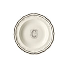 Gien Set of 6 Rim Soups C - Filet Midnight Monogram Soup Plates & Rimmed Soup Bowl