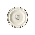 Gien Set of 6 Rim Soups J - Filet Midnight Monogram Soup Plates & Rimmed Soup Bowl